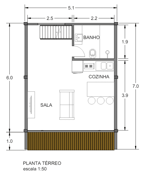 planta baixa chale aframe barato kit ecomorada